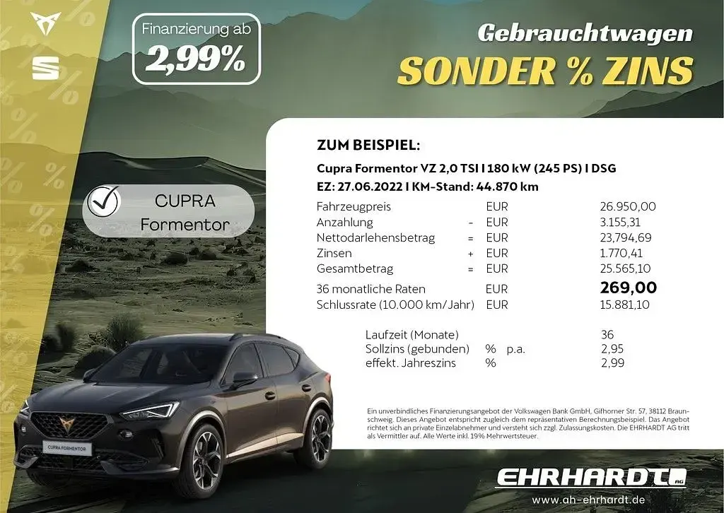 Gebraucht Cupra Formentor 150 PS (110 kW) 2023 Grau SUV