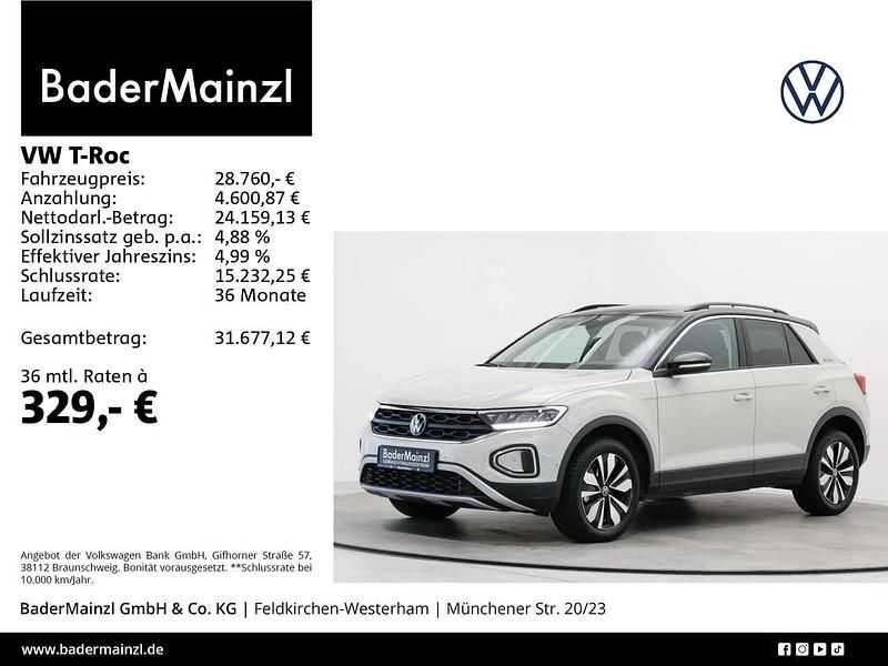 Ascotgrau/schwarz Gebraucht 2025 VW T-Roc Goal SUV | 28.760 € (Fairer Preis) - Bild 1/3