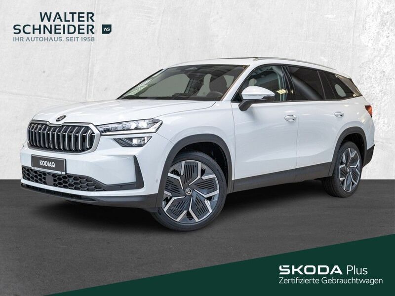 Moonweiss metallic Gebraucht 2024 Skoda Kodiaq Selection SUV | 48.690 € (Fairer Preis) - Bild 1/4