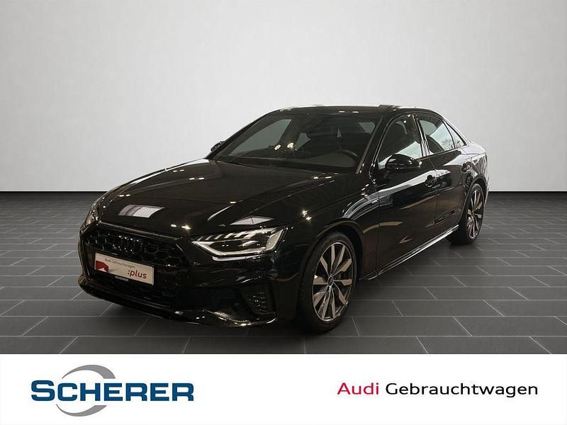 Mythosschwarz metallic Gebraucht 2022 Audi A4 S-Line Limousine | 27.990 € (Superpreis) - Bild 1/4