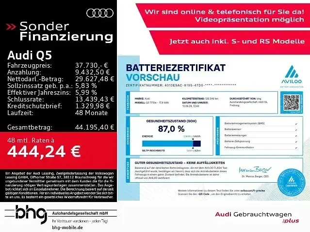 Gebraucht Audi Q5 S-Line 367 PS (269 kW) 2022 SUV