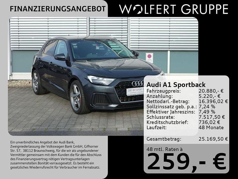 Grau Gebraucht 2021 Audi A1 Sportback Advanced Kleinwagen | 20.880 € (Etwas zu teuer) - Bild 1/4
