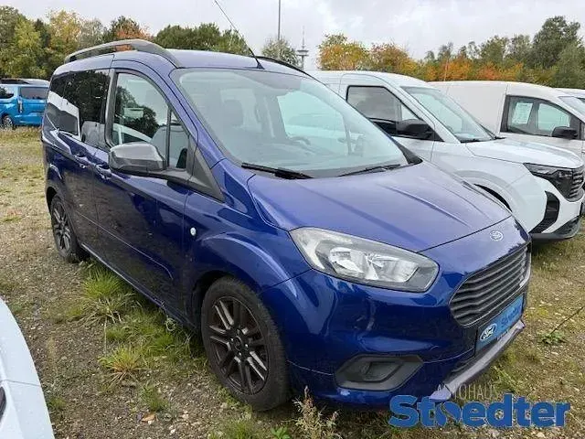Gebraucht Ford Tourneo Courier Sport 101 PS (74 kW) 2018 Blau Van / Kleinbus
