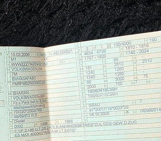 Gebraucht VW Sharan 140 PS (102 kW) 2006 Blau Van / Kleinbus