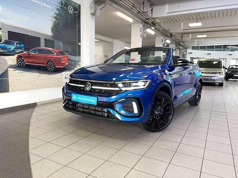 Ravennablau metallic Gebraucht 2023 VW T-Roc Cabriolet R-line Cabrio | 33.480 € (Etwas zu teuer) - Bild 1/4
