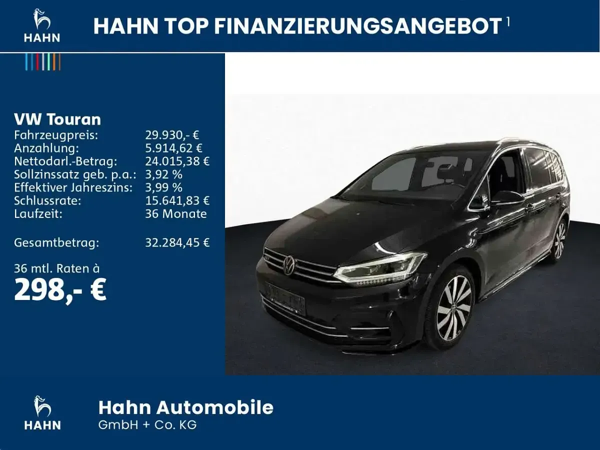 Gebraucht VW Touran Highline 150 PS (110 kW) 2022 Schwarz Van / Kleinbus