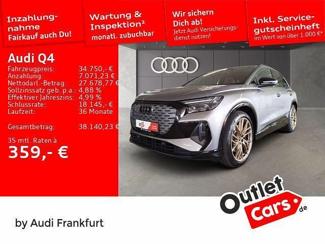 Taifungrau metallic Gebraucht 2022 Audi Q4 e-tron Ambiente SUV | 34.750 € (Fairer Preis) - Bild 1/2