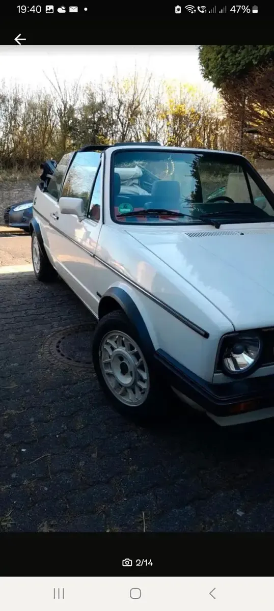 Gebraucht VW Golf Cabriolet 75 PS (55 kW) 1986 Weiß Cabrio
