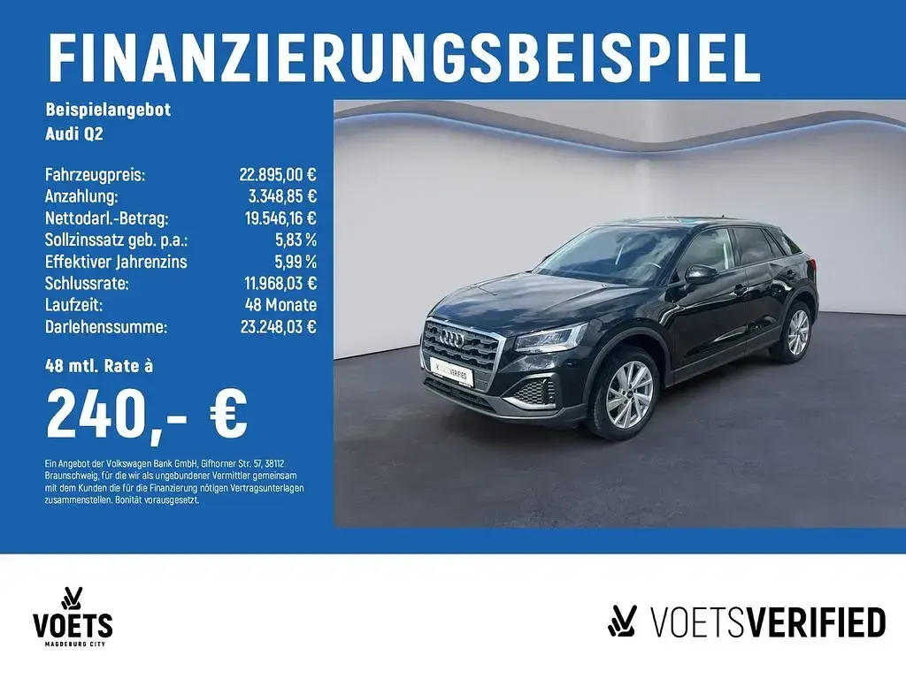 Gebraucht Audi Q2 Basis 150 PS (110 kW) 2022 Schwarz SUV