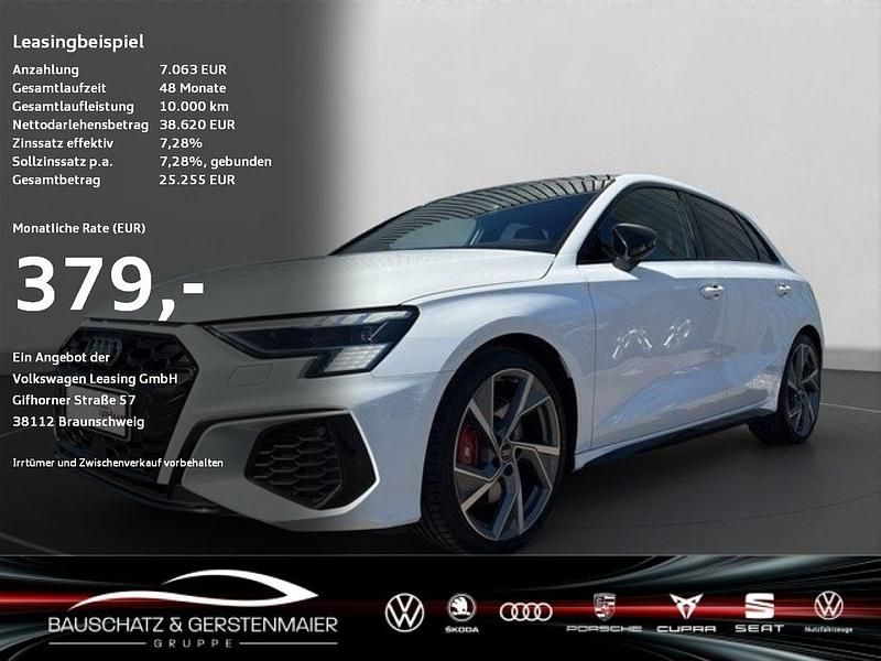 Ibisweiss (weiss) Gebraucht 2022 Audi S3 Ambiente Limousine | 38.620 € (Fairer Preis) - Bild 1/4