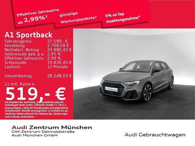 Chronosgrau metallic Gebraucht 2023 Audi A1 Sportback S-Line Kleinwagen | 27.589 € (Etwas zu teuer) - Bild 1/1