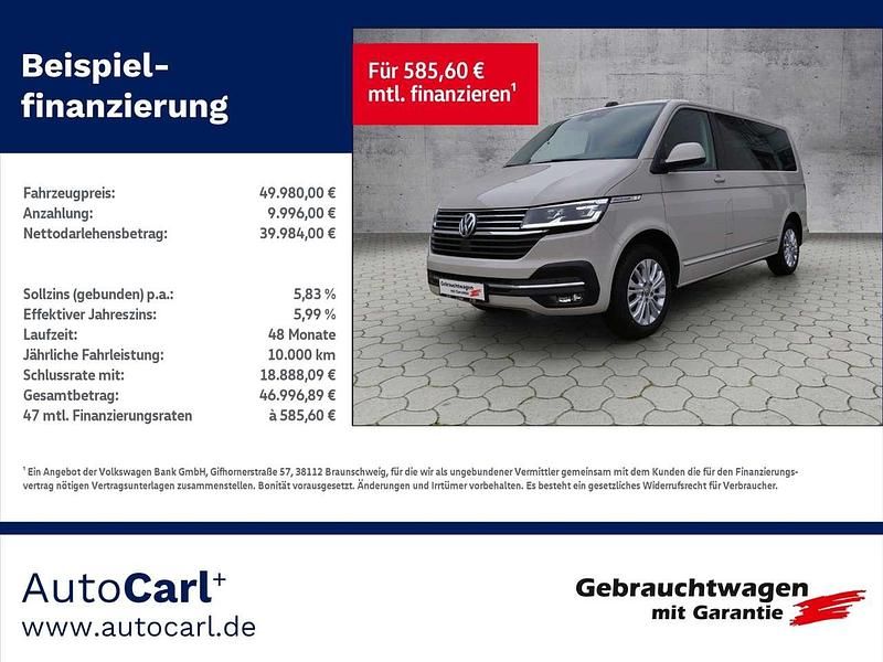 Ascotgrau Gebraucht 2022 VW Multivan Generation Six Van | 49.980 € (Teuer) - Bild 1/4