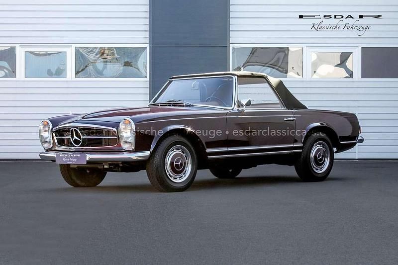 Dunkelrot 542 (glasurit) Gebraucht 1969 Mercedes SL280 Cabrio | 180.000 € - Bild 1/4