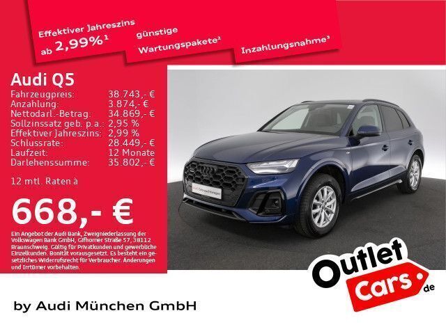 Navarrablau metallic Gebraucht 2021 Audi Q5 Ambiente SUV | 38.743 € (Etwas zu teuer) - Bild 1/1