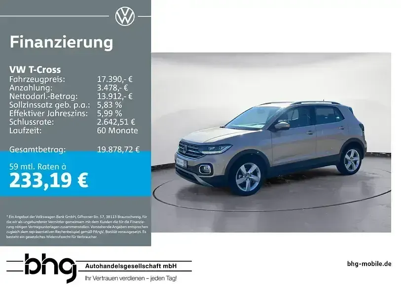 Käytetty VW T-Cross Style 116 HP (85 kW) 2019 Katumaasturi