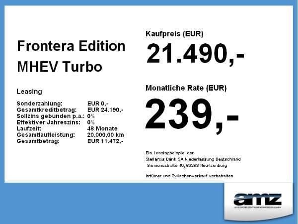 Neu Opel Frontera Edition 110 PS (80 kW) 2026 Orange (kanyon orange) SUV