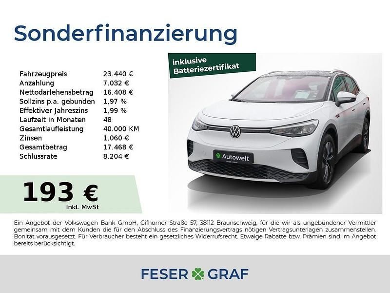 Gebraucht VW ID.4 Pro Performance 150 kW (204 PS) 2022 Weiß SUV