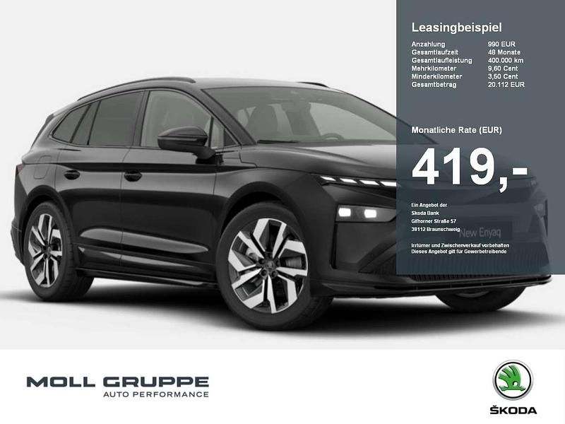 Schwarz Neu 2025 Skoda Enyaq iV SportLine SUV | 53.490 € (Fairer Preis) - Bild 1/4