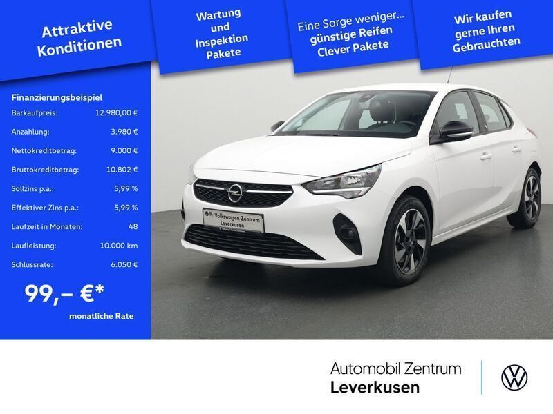 Jade weiss Gebraucht 2021 Opel Corsa-e Edition Kleinwagen | 13.380 € (Guter Preis) - Bild 1/4
