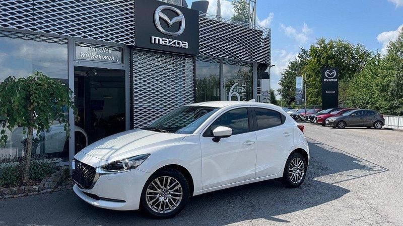 Satinweiß metallic Gebraucht 2021 Mazda 2 Kizoku Kleinwagen | 17.490 € (Etwas zu teuer) - Bild 1/4