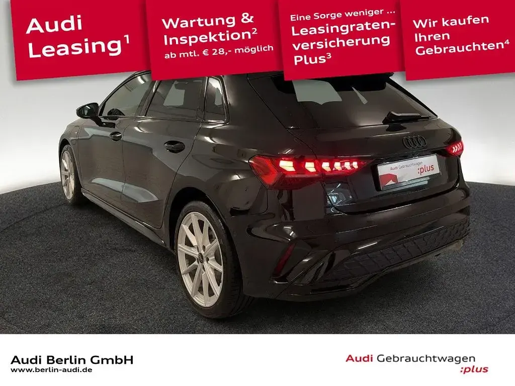 Neu Audi A3 Sportback e-tron S-Line 204 PS (150 kW) 2025 Mythosschwarz metallic Kleinwagen