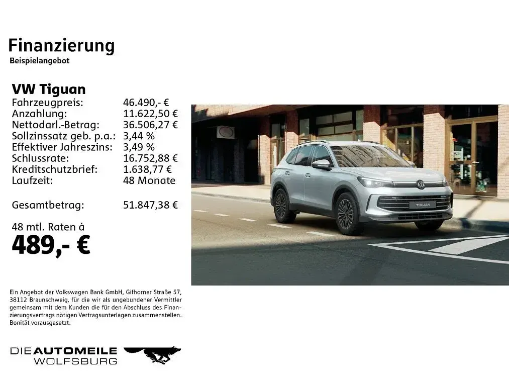 Neu VW Tiguan Elegance 150 PS (110 kW) 2026 Schwarz SUV