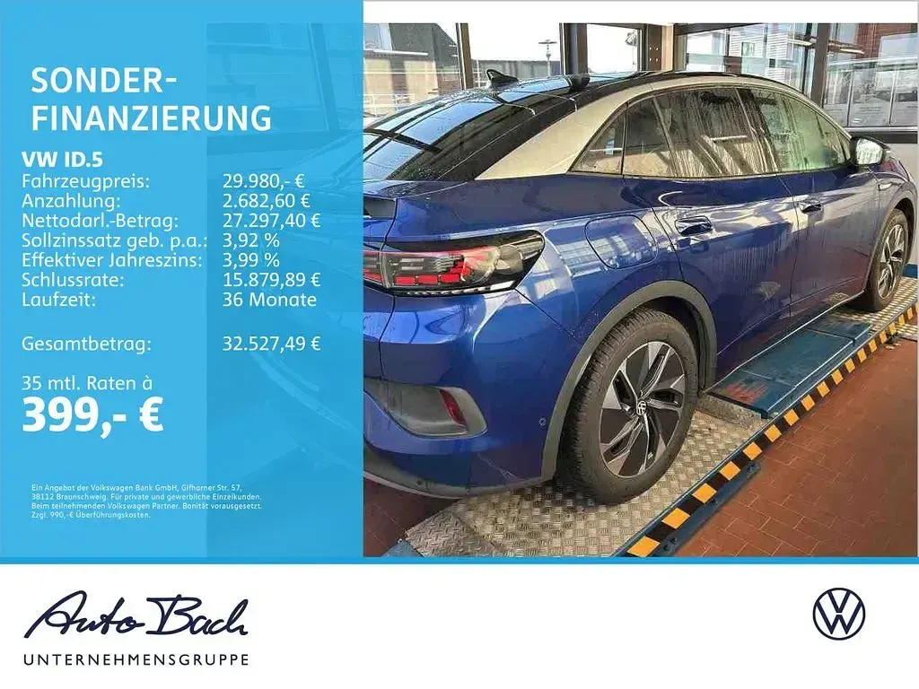 Gebraucht VW ID.5 Pro Performance 150 kW (204 PS) 2022 Blue dusk metallic/schwarz SUV