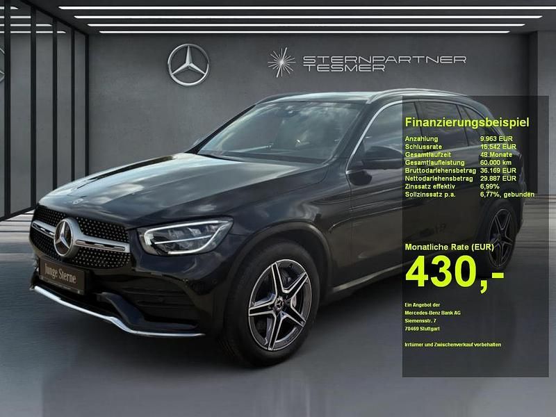 Metalliclack obsidianschwarz Gebraucht 2022 Mercedes GLC220 AMG line SUV | 39.650 € (Fairer Preis) - Bild 1/3