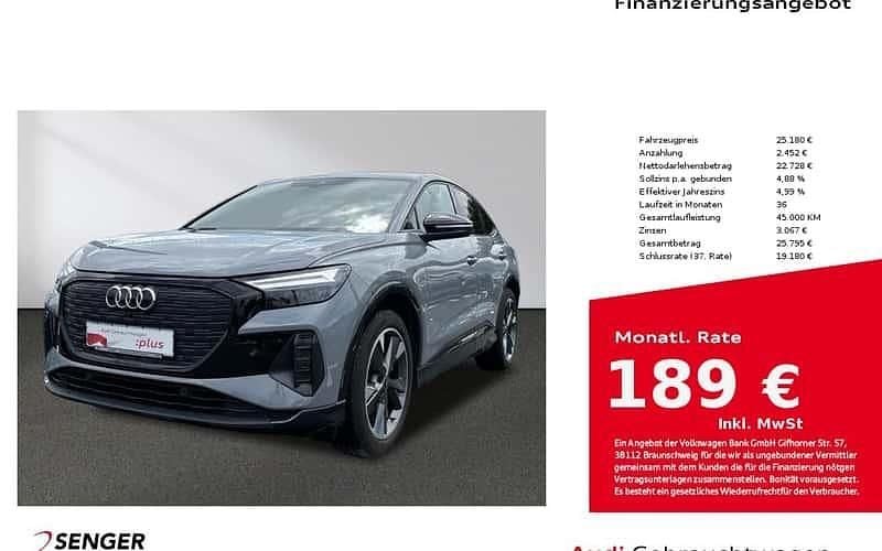 Grau Gebraucht 2022 Audi Q4 Sportback e-tron Comfort SUV | 25.180 € (Guter Preis) - Bild 1/4