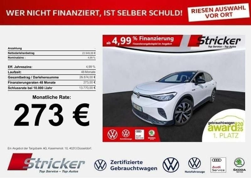 Gletscherweiß metallic (metallic) Gebraucht 2021 VW ID.4 SUV | 22.947 € (Superpreis) - Bild 1/3