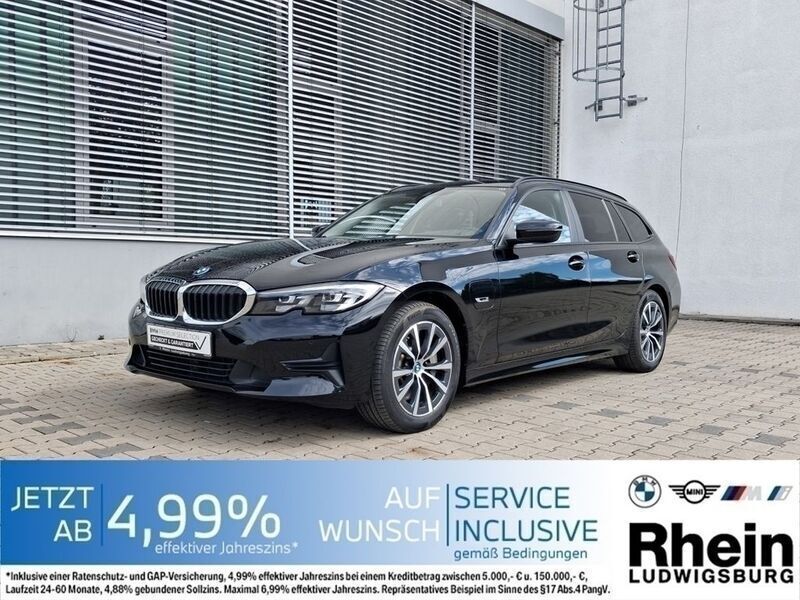 Schwarz uni Gebraucht 2022 BMW 330e Sport Line Kombi | 28.440 € (Superpreis) - Bild 1/4