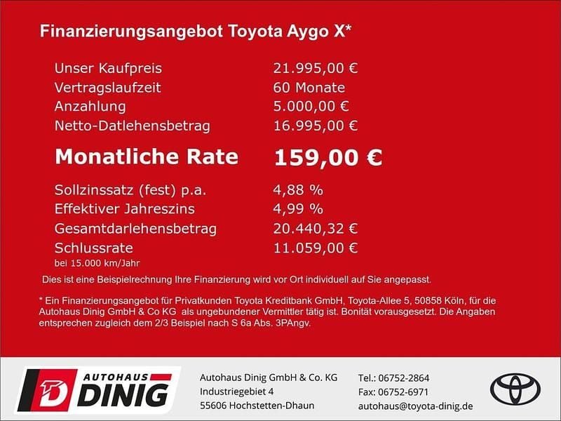Neu Toyota Aygo X Comfort 72 PS (52 kW) 2026 Grau SUV