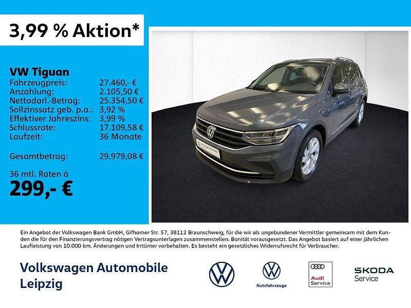 Grau Gebraucht 2022 VW Tiguan Active SUV | 27.460 € (Fairer Preis) - Bild 1/3