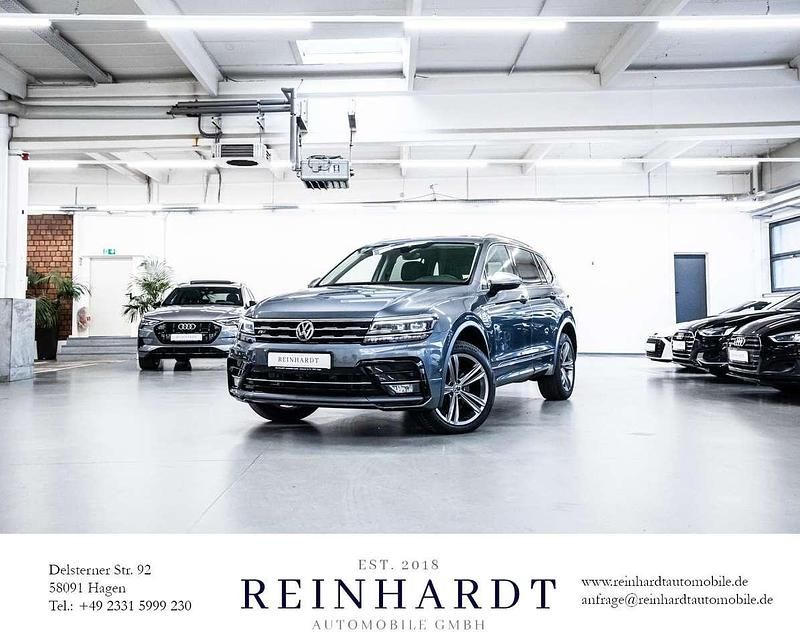 Platinum grey metallic Gebraucht 2020 VW Tiguan Allspace R-line SUV | 26.810 € - Bild 1/3