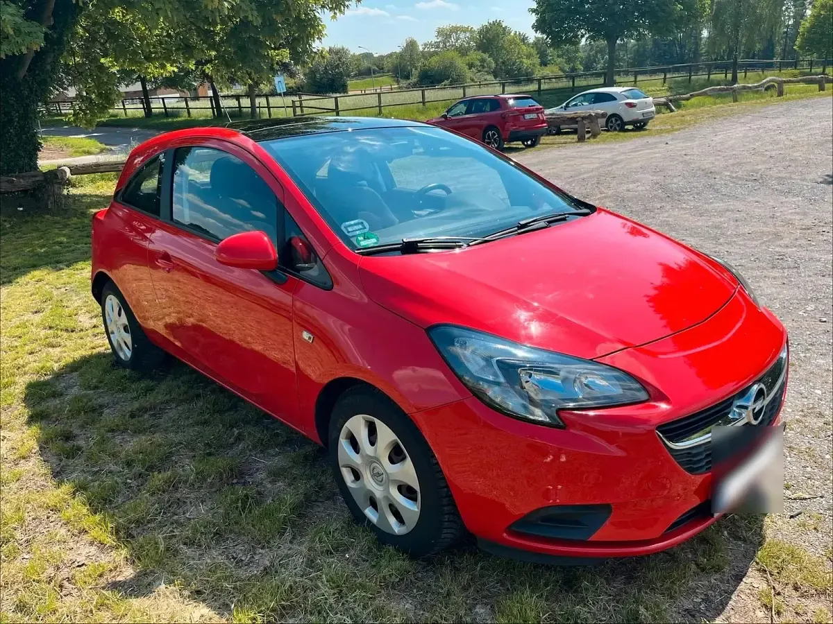 Gebraucht Opel Corsa Edition 90 PS (66 kW) 2015 Rot Kleinwagen