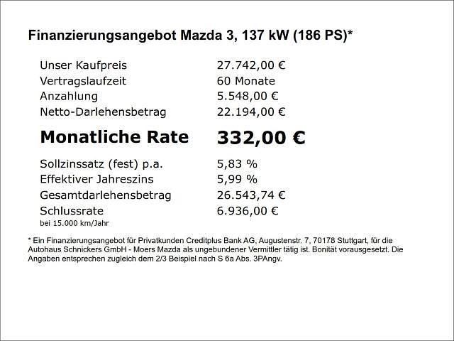 Gebraucht Mazda 3 Selection 186 PS (136 kW) 2023 Rot Limousine