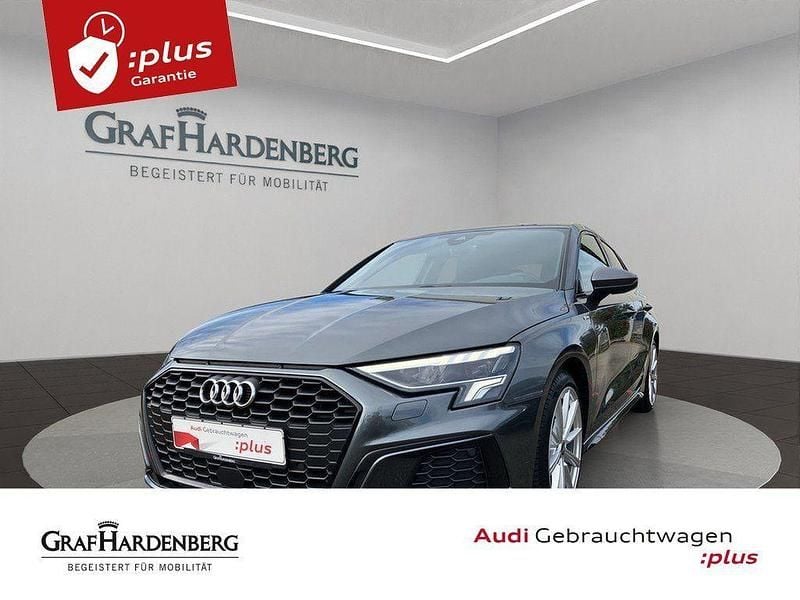 Grau Gebraucht 2022 Audi A3 Sportback S-Line Limousine | 26.860 € (Guter Preis) - Bild 1/4