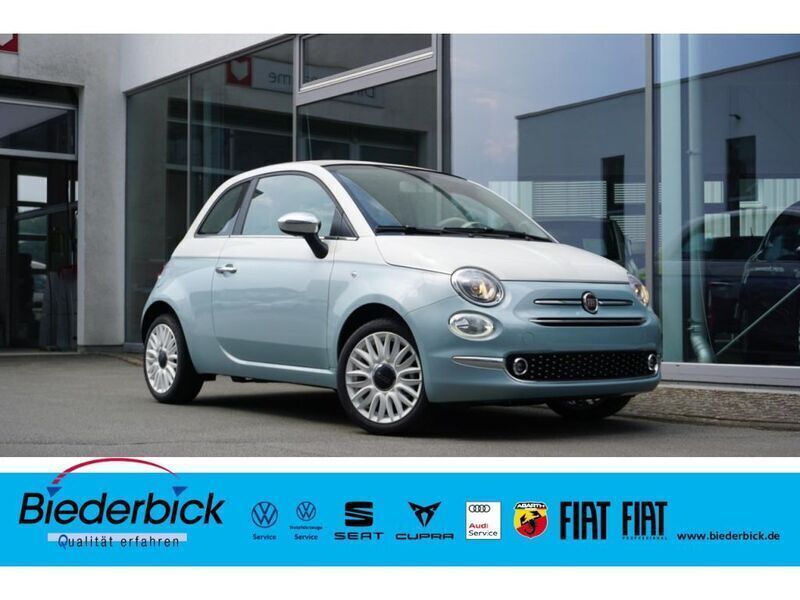 Gelato weiß tau grün (metallic) Gebraucht 2024 Fiat 500C Cabrio | 19.990 € (Teuer) - Bild 1/4