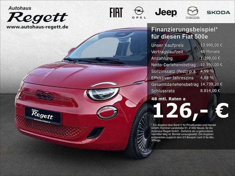 Gebraucht Fiat 500e Action 69 kW (95 PS) 2022 Rot Kleinwagen