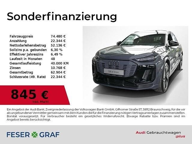Grau (magnetgrau) Gebraucht 2025 Audi Q6 e-tron S-Line SUV | 74.480 € (Guter Preis) - Bild 1/4