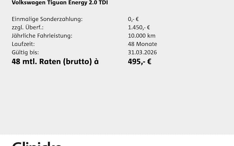 Neu VW Tiguan 150 PS (110 kW) 2026 Grenadillschwarz metallic SUV