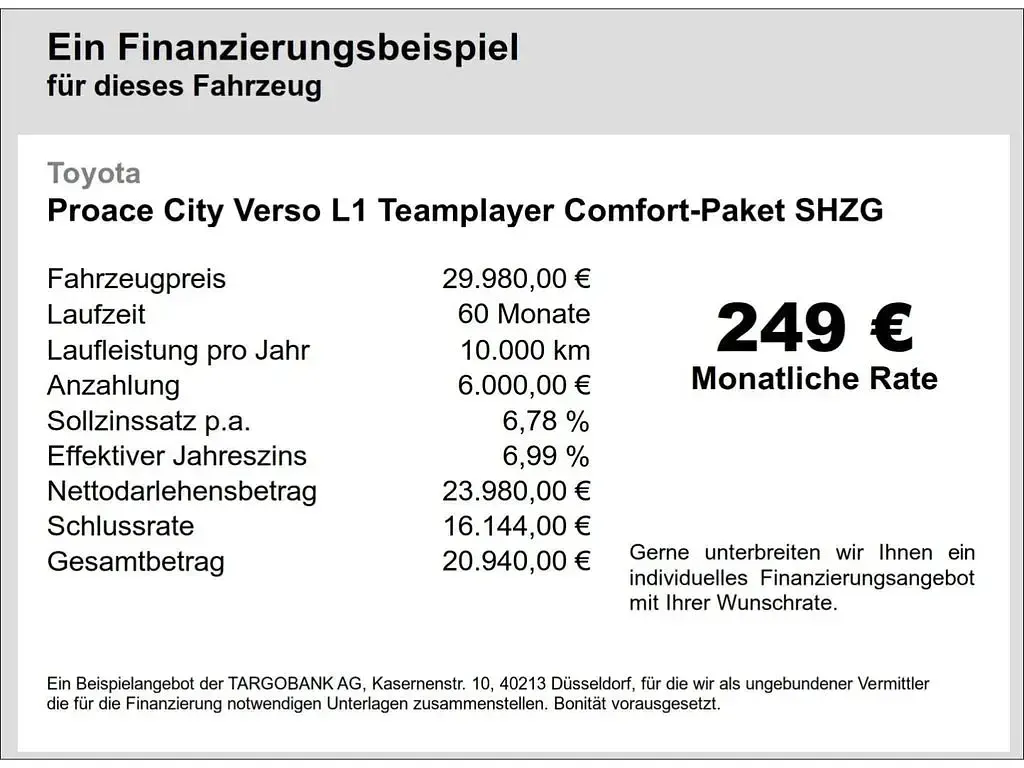 Neu Toyota Proace Verso City 110 PS (80 kW) 2026 Blau Kombi