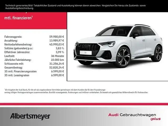 Weiß Gebraucht 2024 Audi Q3 S-Line SUV | 58.979 € - Bild 1/2