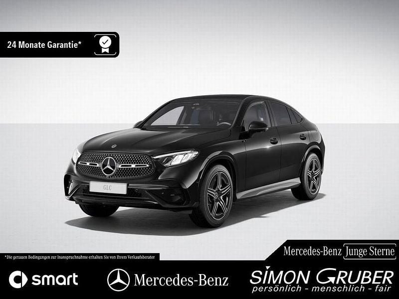Lack obsidianschwarz (metallic) Gebraucht 2024 Mercedes GLC300e AMG Coupé | 66.900 € (Guter Preis) - Bild 1/4