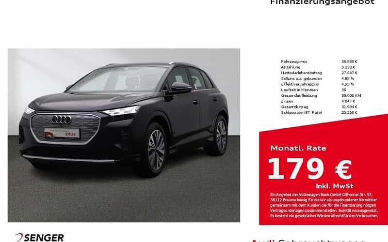 Mythosschwarz metallic Gebraucht 2022 Audi Q4 e-tron Advanced SUV | 36.880 € (Teuer) - Bild 1/4