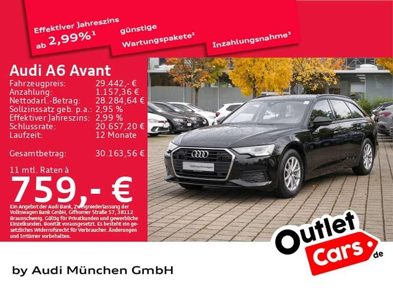 Brillantschwarz Gebraucht 2022 Audi A6 Premium Kombi | 29.442 € (Fairer Preis) - Bild 1/1