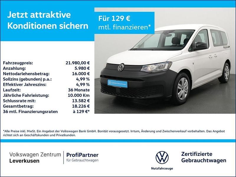 Gebraucht VW Caddy Basis 114 PS (83 kW) 2022 Schwarz Van / Kleinbus