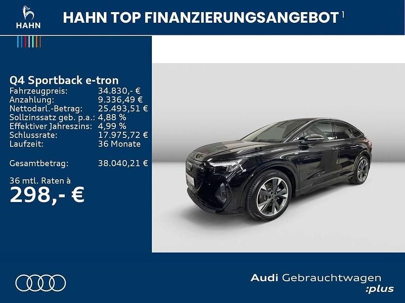 Gebraucht Audi Q4 Sportback e-tron S-Line 125 kW (170 PS) 2022 Schwarz SUV