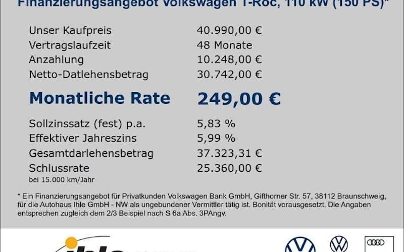 Neu VW T-Roc Style 150 PS (110 kW) 2026 Grau SUV