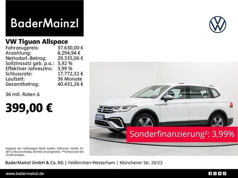 Pure white Gebraucht 2023 VW Tiguan Allspace SUV | 37.630 € (Guter Preis) - Bild 1/3